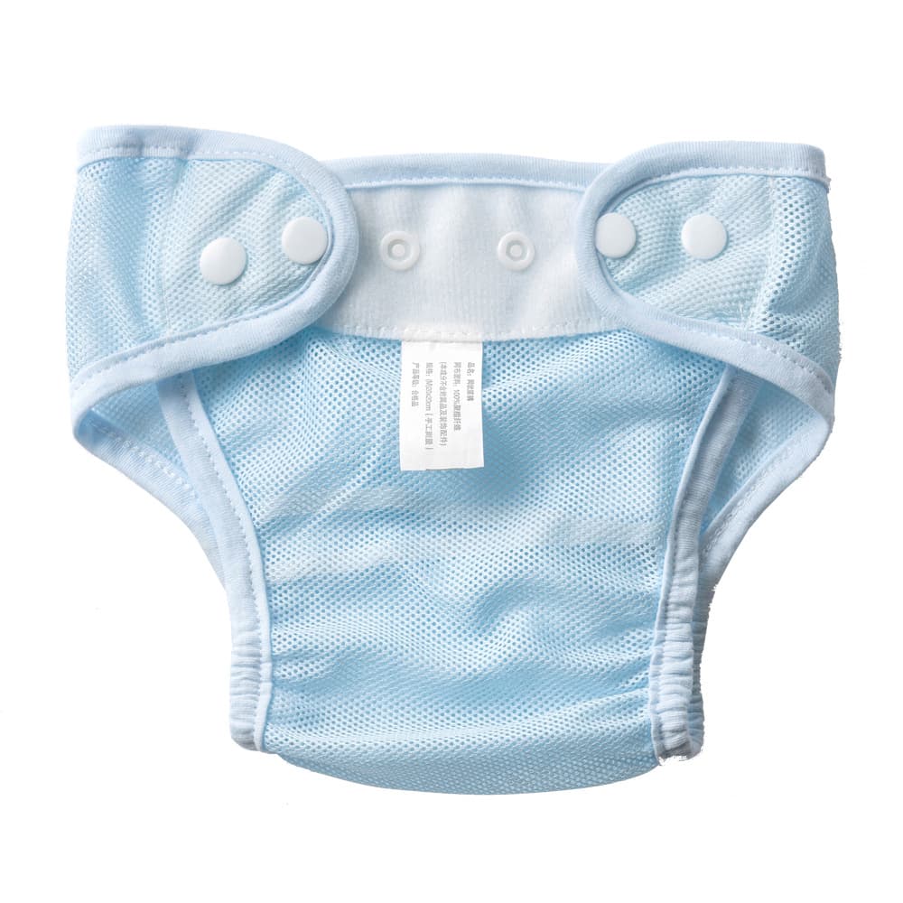 Children's breathable trousers, summer thin diaper, washable, clips included 5