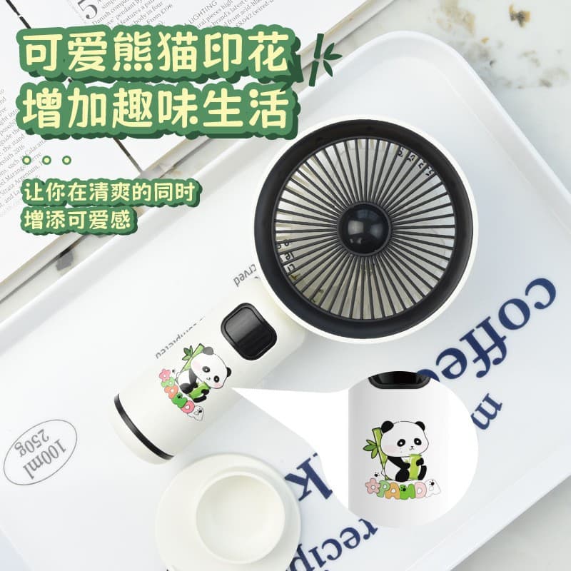 (Cross-border trading), handheld table digital air fan, internet celebrity, panda 4