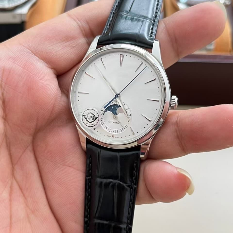 APS Factory Moon Master Watch 925 All Movement Movement Given Men Lunar Moon Phase Double Period Display Men's Robot Watch 4