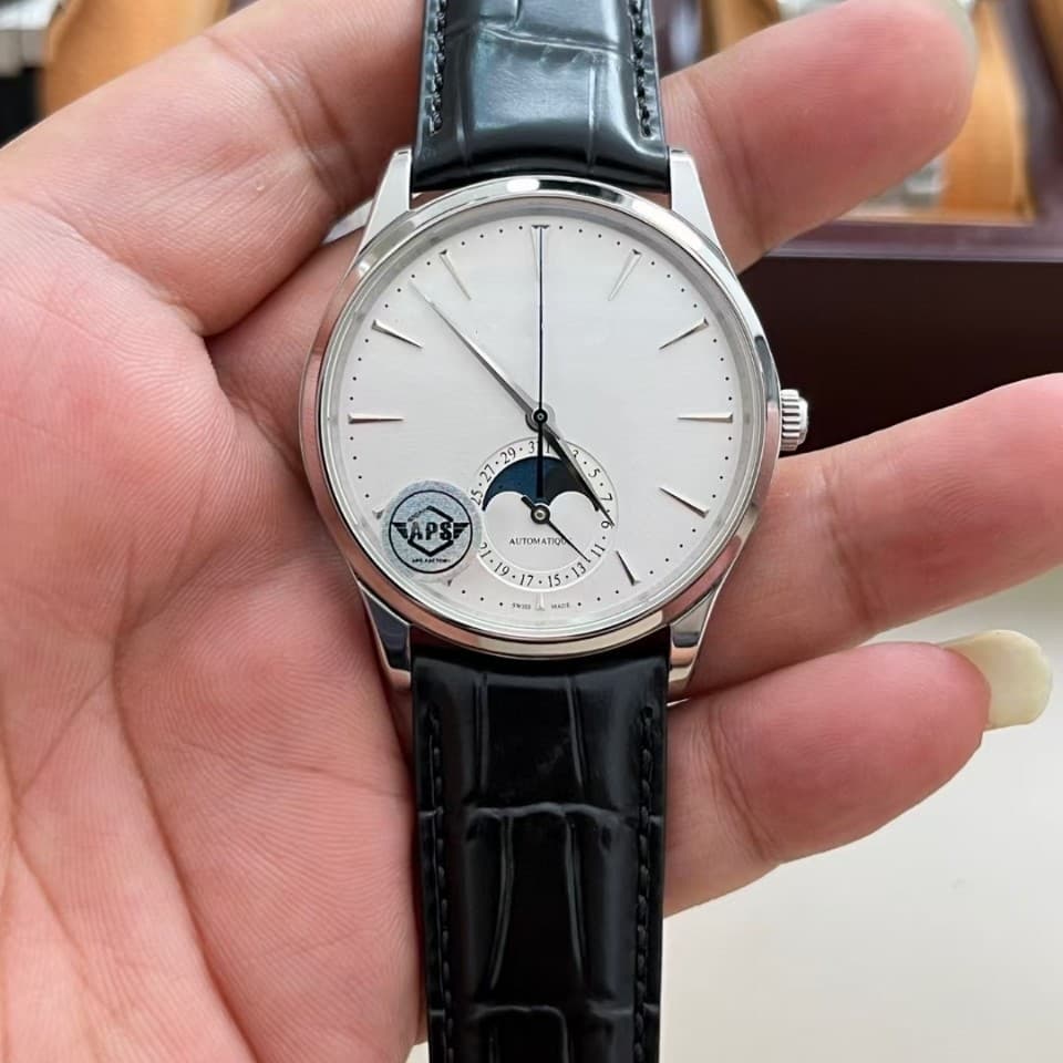 APS Factory Moon Master Watch 925 All Movement Movement Given Men Lunar Moon Phase Double Period Display Men's Robot Watch 1