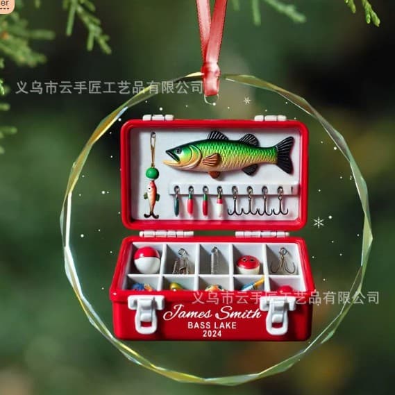 Personalized Fishing Tackle Ornament Acrylic 1