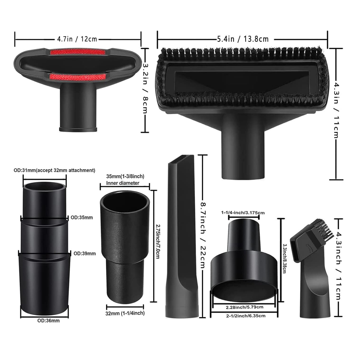 Vacuum cleaner, hygienic universal accessories, 32mm 2