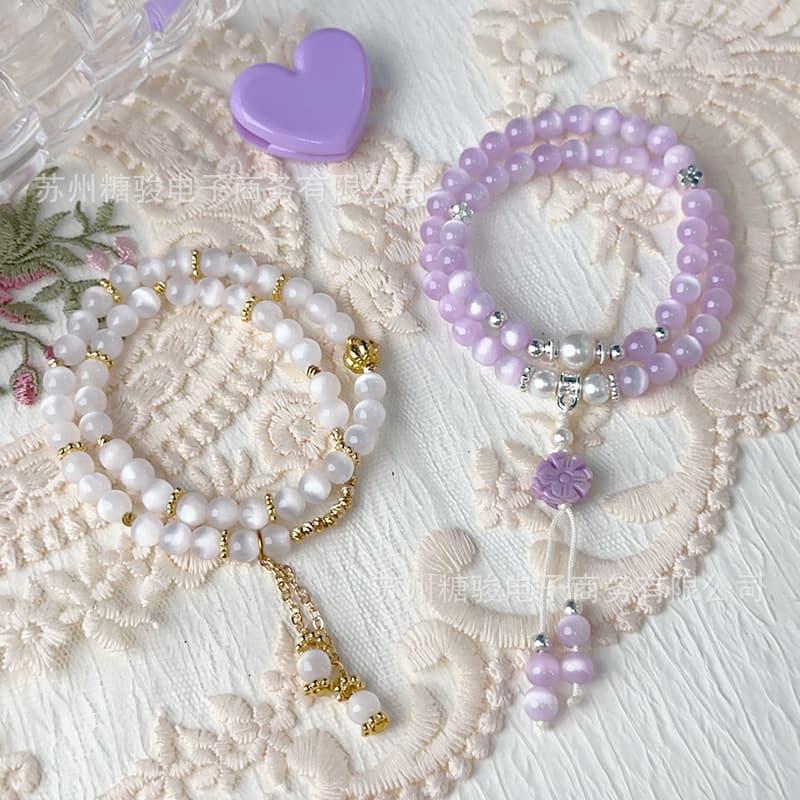 Round beads, bracelet handmade, necklace, accessory, accessories, 6mm, cat's eye, DIY 4