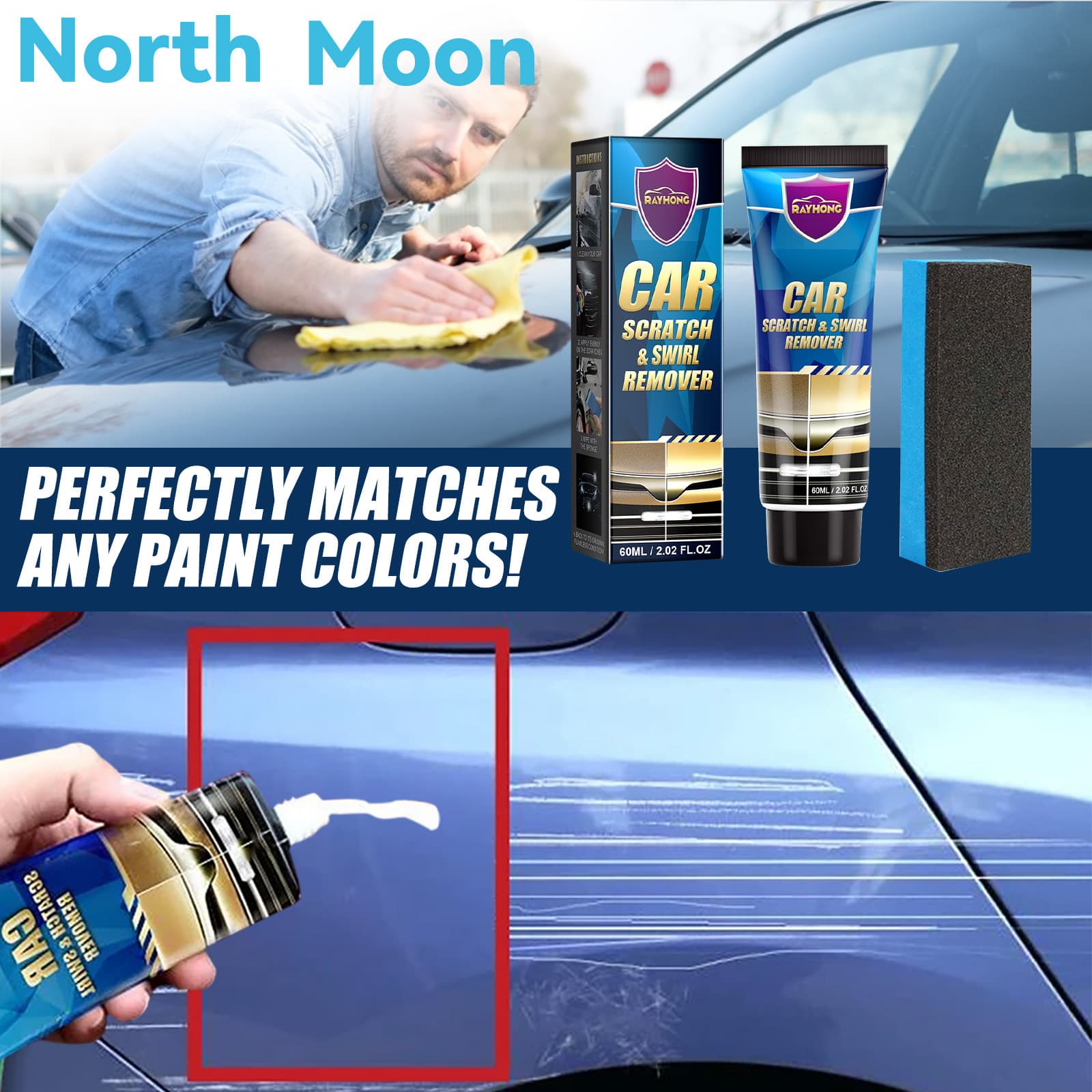 RAYHONG Scratch Treatment Cream Translucent Paint Scratch Polishing Modification Maintenance Treatment Cream 2
