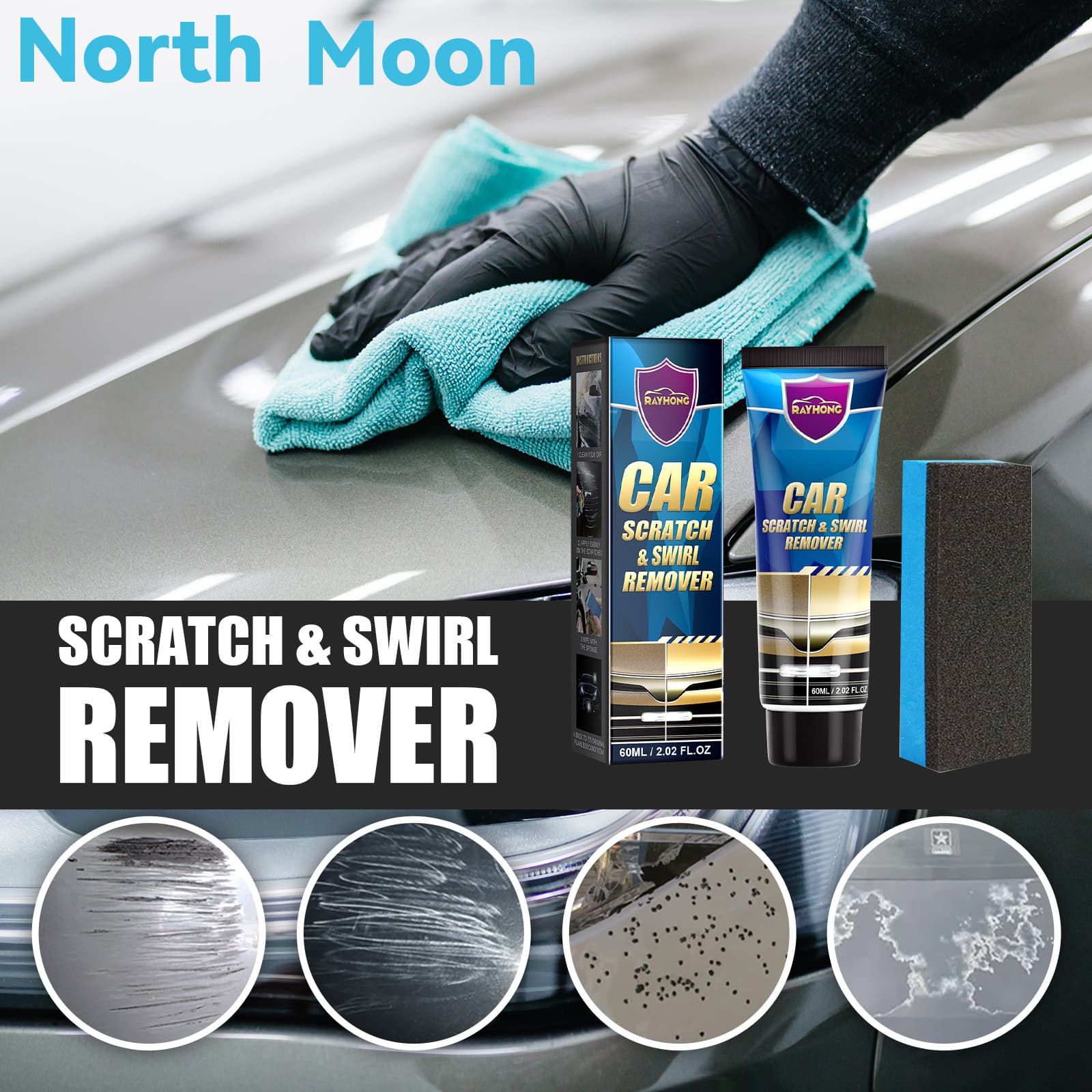 RAYHONG Scratch Treatment Cream Translucent Paint Scratch Polishing Modification Maintenance Treatment Cream 3