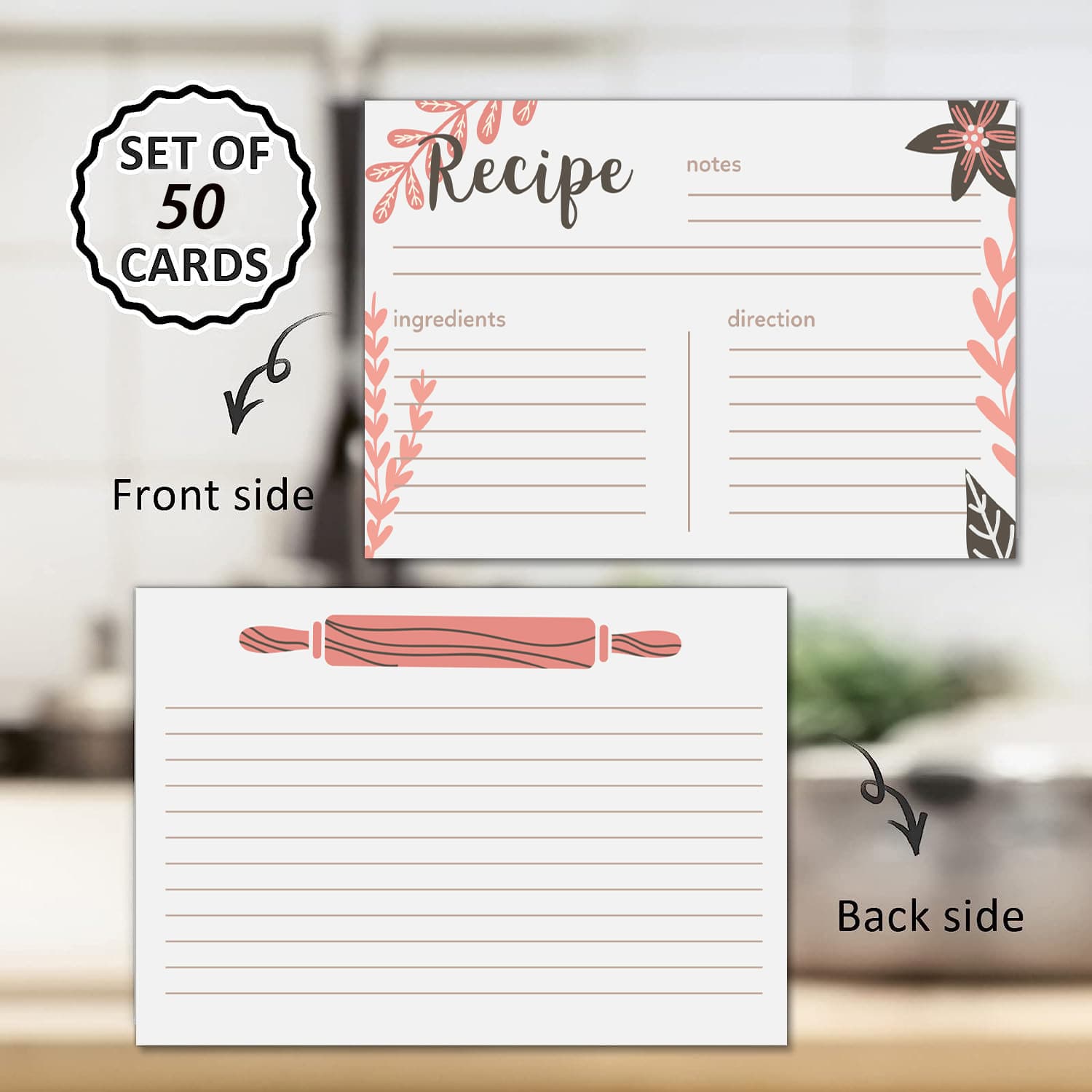 Amazon tiktok cross-border RECIPE recipe card food material ingredient record card 157g Shopia card 3