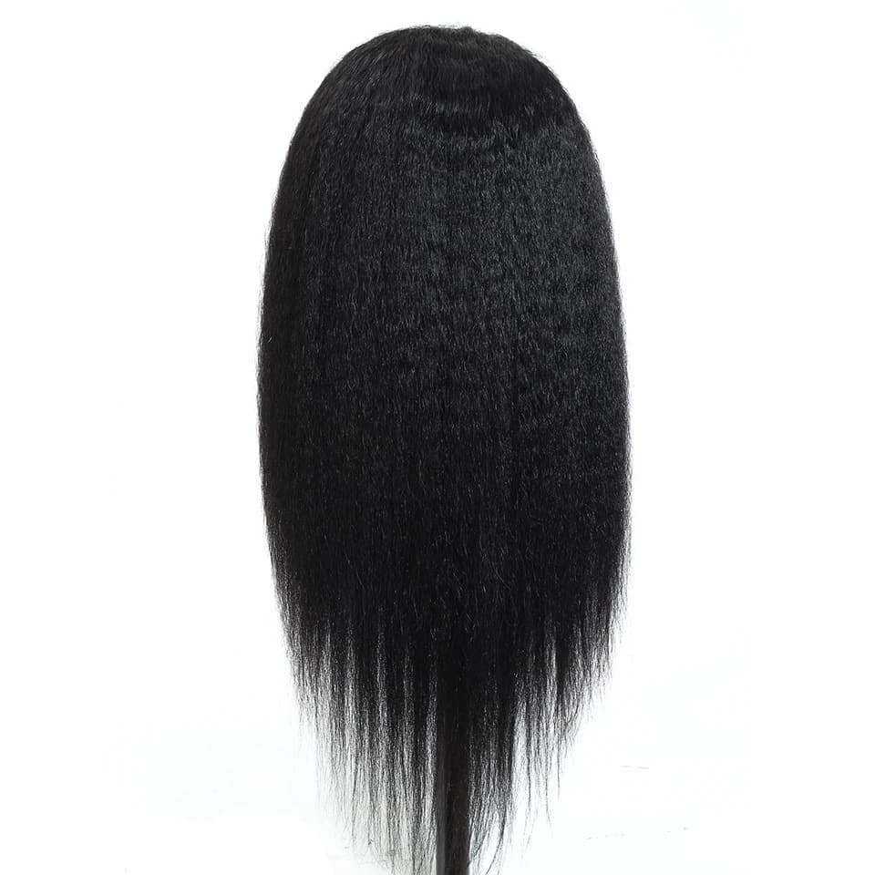 [kinky straight human hair wigs For Women Brazilian raw hair] 4