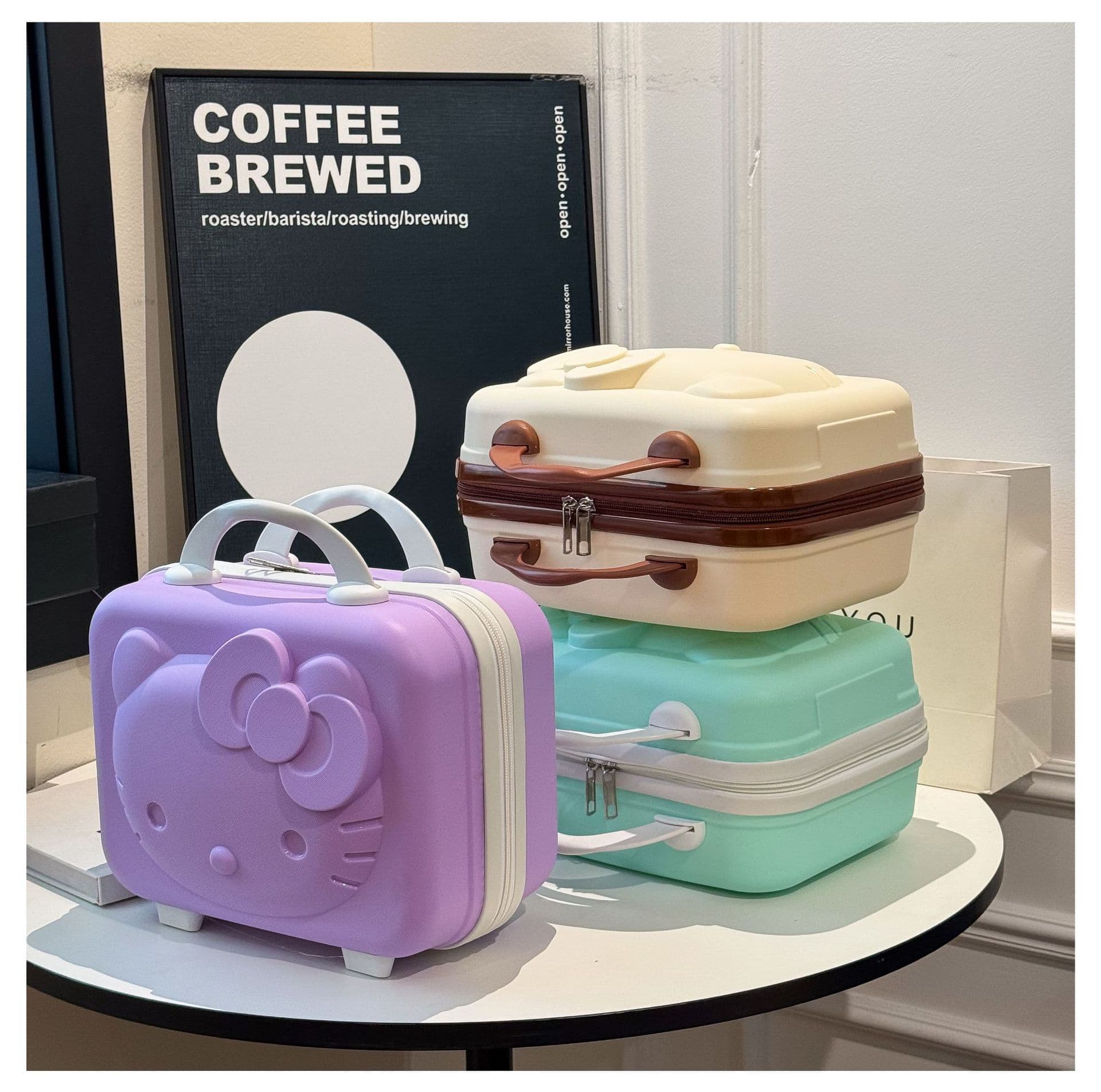 Handheld suitcase, box, small cartoon cute shoulder bag, 14 inch 4