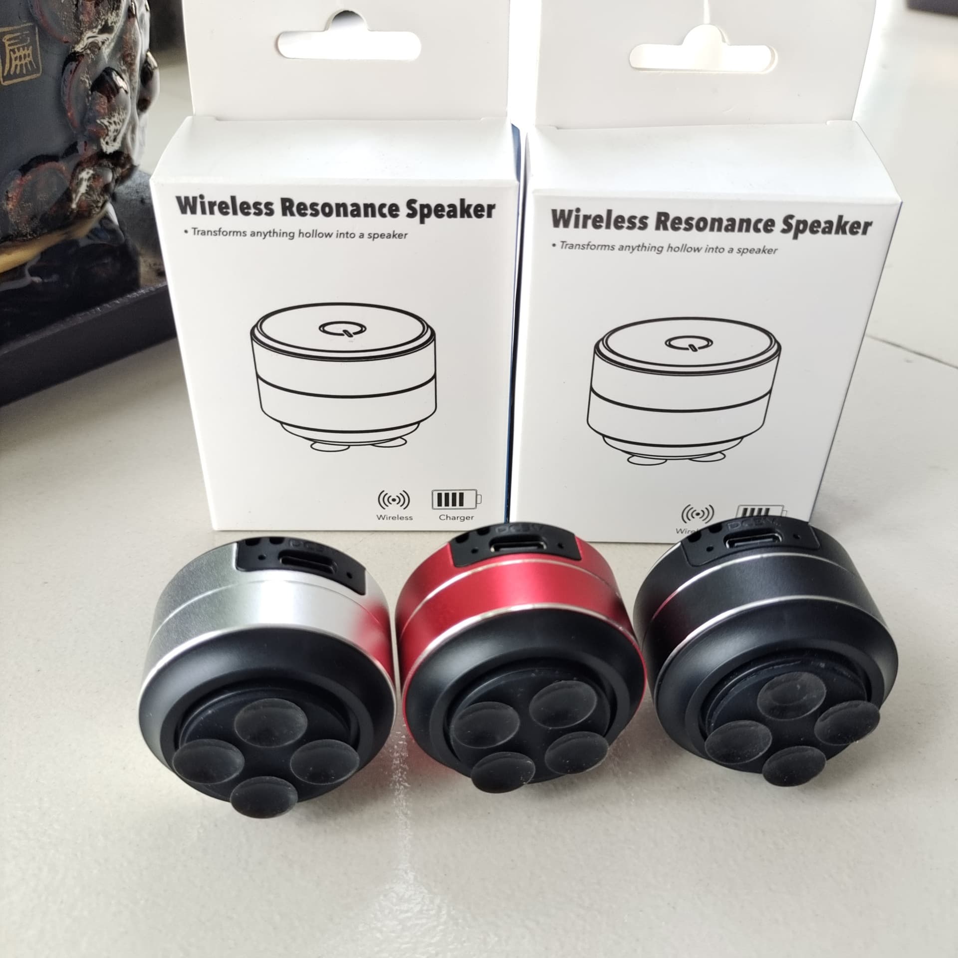 TWS Black Technology Bone Conducting Bluetooth Speaker Factory Cross-border Coupling Resonance Bone Conducting Subwoofer Bluetooth Speaker 1