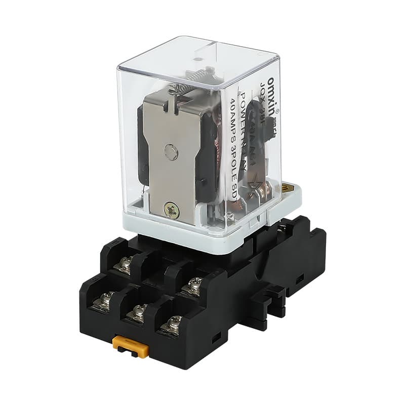 JQX-38F high power relay 40A middle electromagnetic belt base AC AC220VDC24V DC small 5