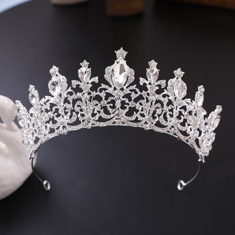 Korean hair accessory for bride, crown for adults, simple cut 2