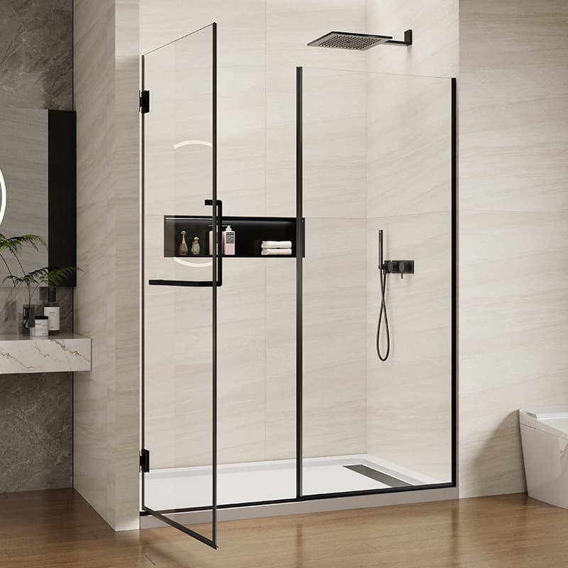 Simple -shaped shower room Hotel Best B & B dry and wet separation bathroom partition door toilet glass door shower room 4