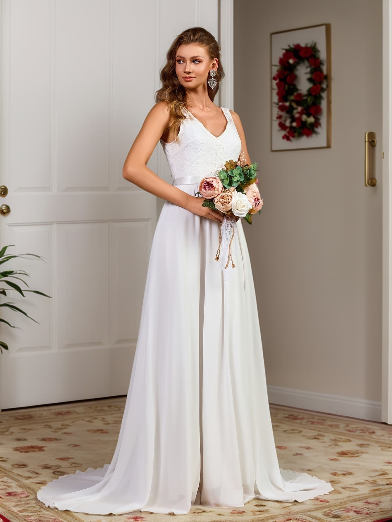 (Cross-border trading), evening dress, wedding dress sleevless, European style, Amazon, graduation party 3