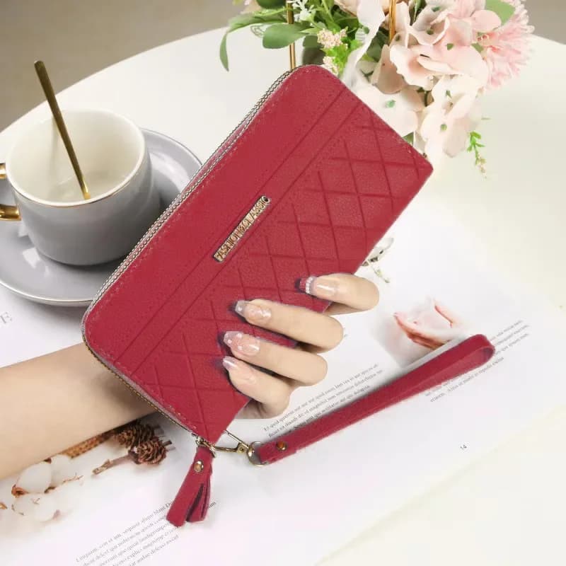 Long wallet, card holder with zipper, Korean style 4