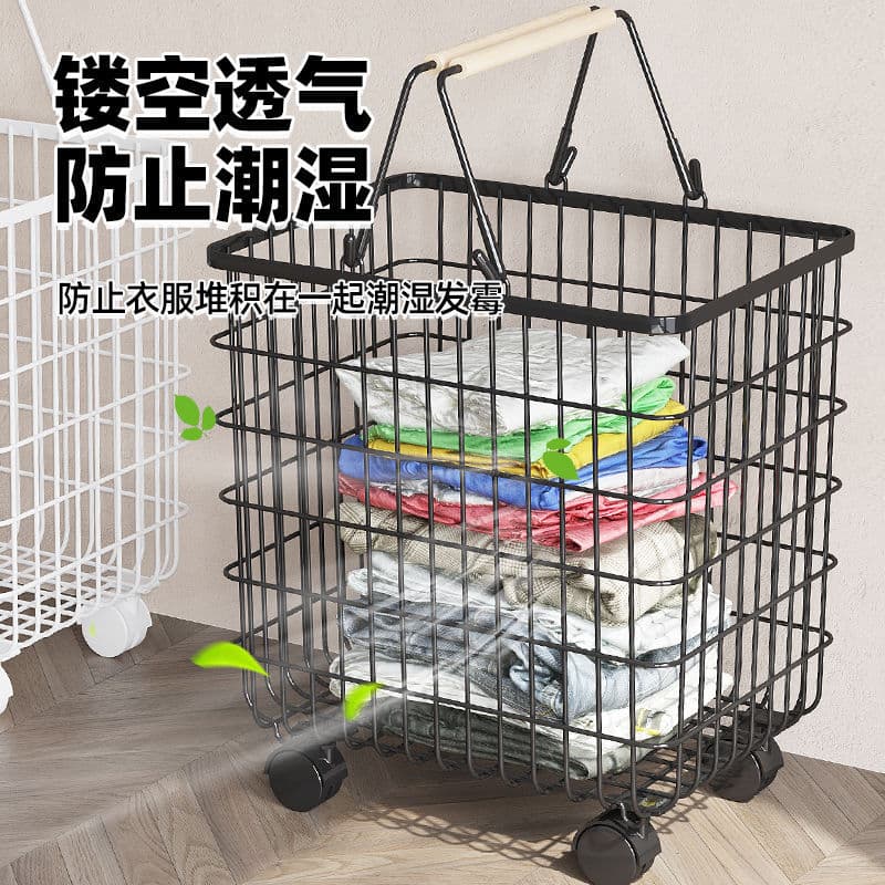 Small shelf on the bedside of the bed, the small shelf simple cotton shelf dirty cloth basket temporarily put clothes to storage 5
