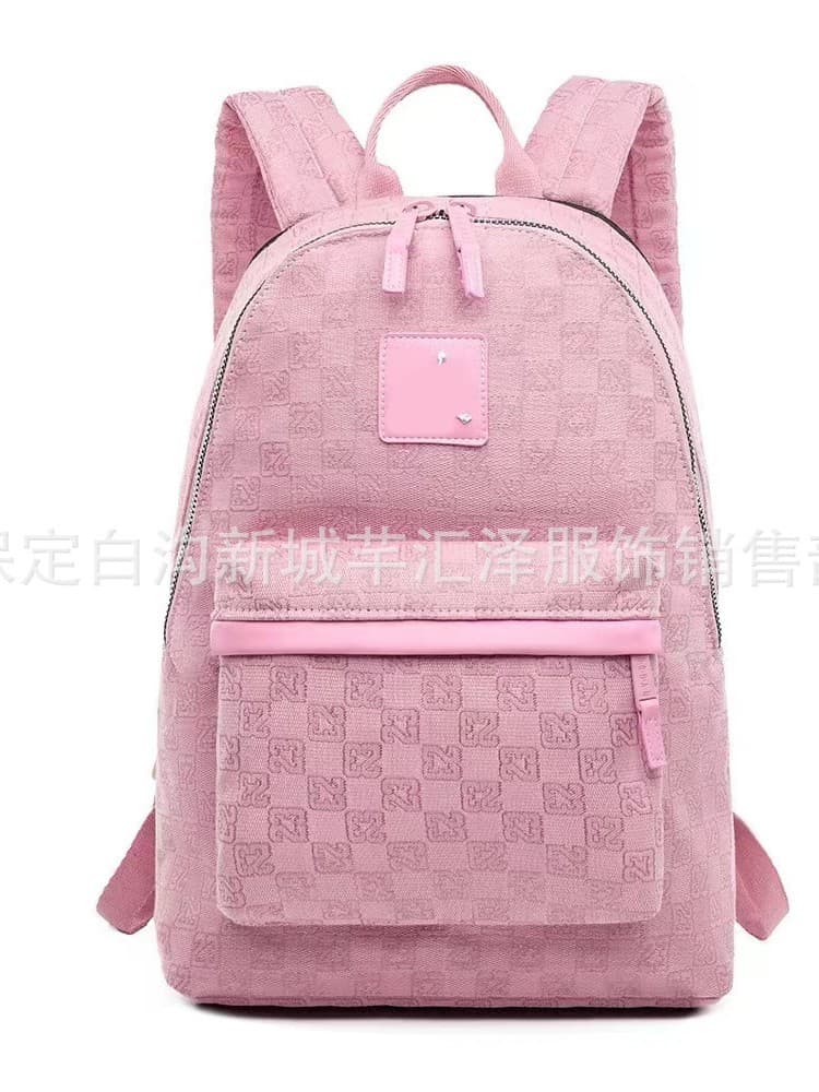 (Cross-border trading), capacious backpack, bag with diamond pattern, decorative stitching 5