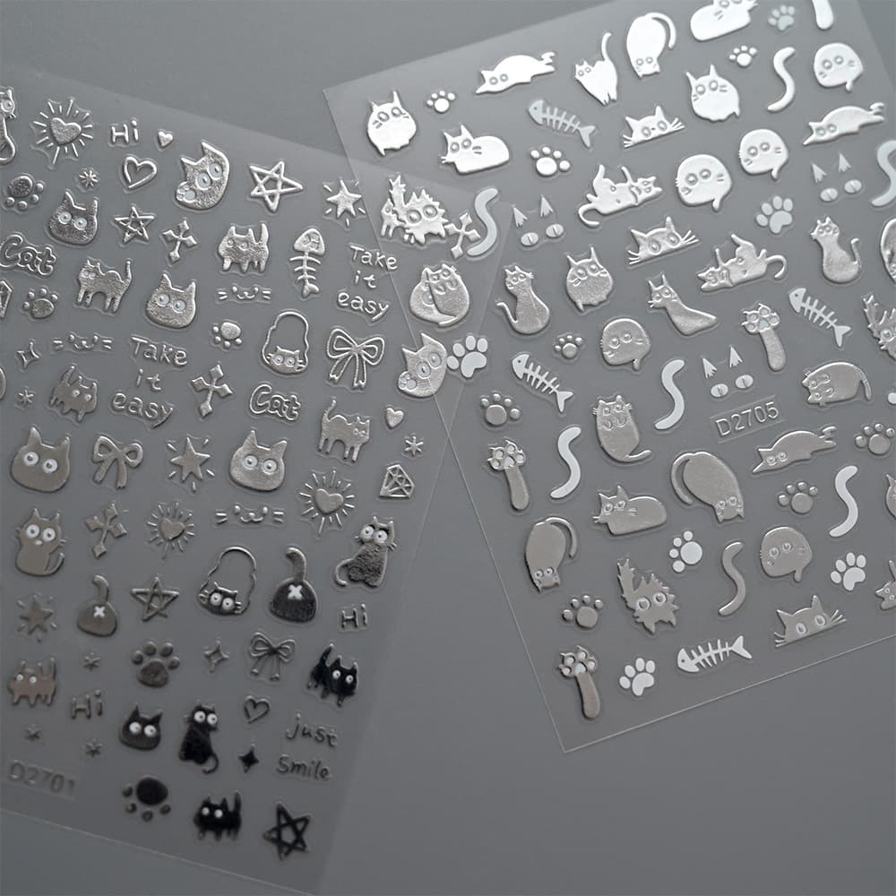 (Cross-border trading), nail stickers, cartoon fake nails, black rabbit for nails, new collection, pet 2