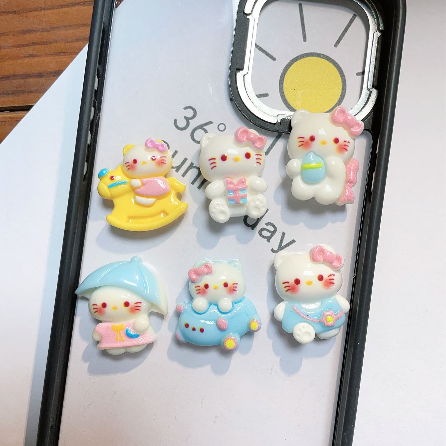 Glossy cartoon cream phone case, hairgrip, hair rope, footwear buckle, accessory, accessories, DIY 4
