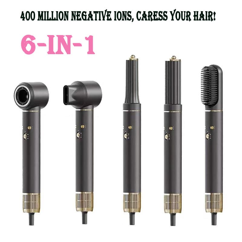 Household multifunctional hair dryer High -speed hot wind combed ionic mute large hairbroke hair spin six -in -one cross -border 2