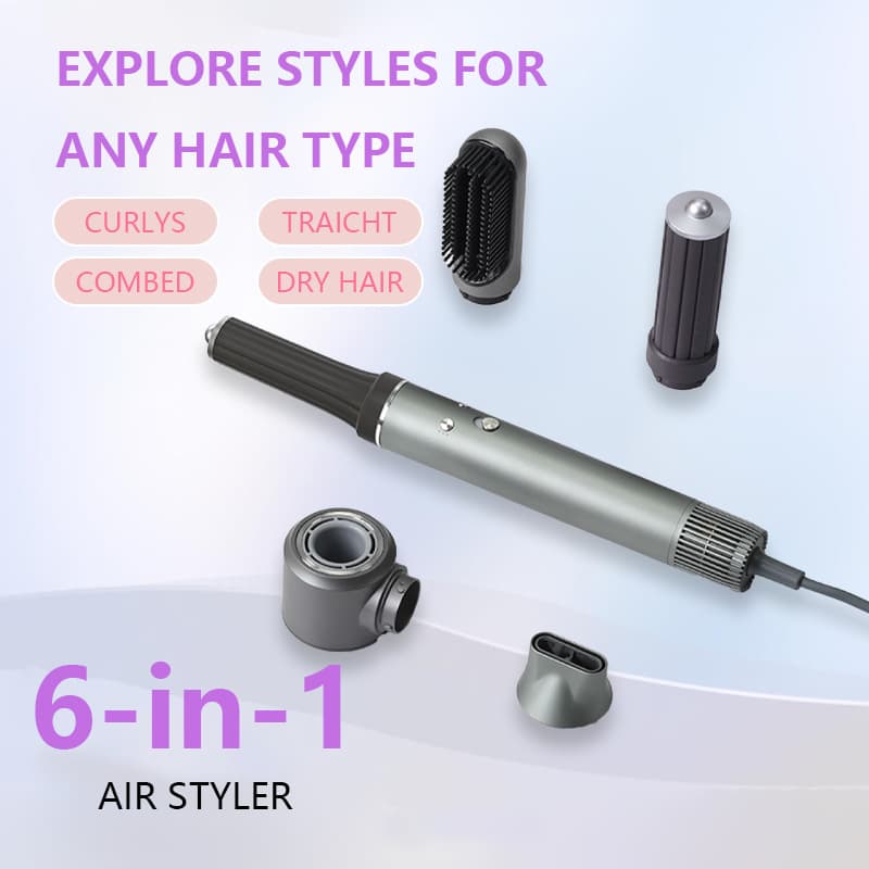 Household multifunctional hair dryer High -speed hot wind combed ionic mute large hairbroke hair spin six -in -one cross -border 3