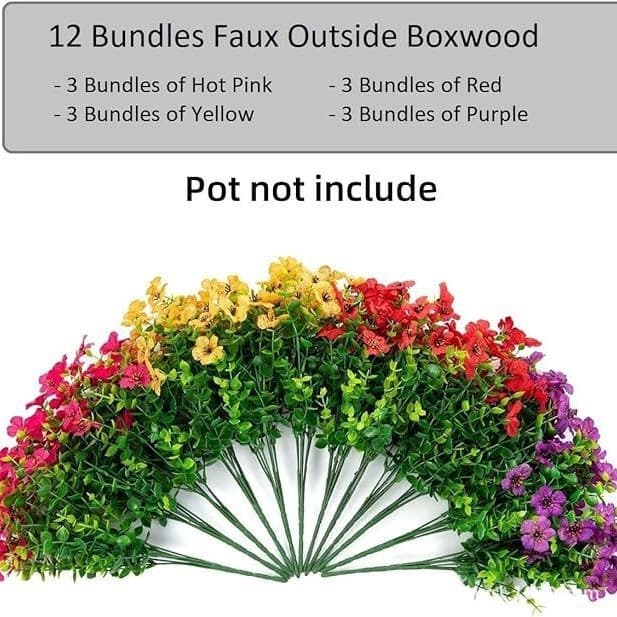Artificial plant simulation flower outdoor spring decoration false silk colorful daisy eucalyptus decoration 2