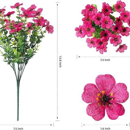 Artificial plant simulation flower outdoor spring decoration false silk colorful daisy eucalyptus decoration 5