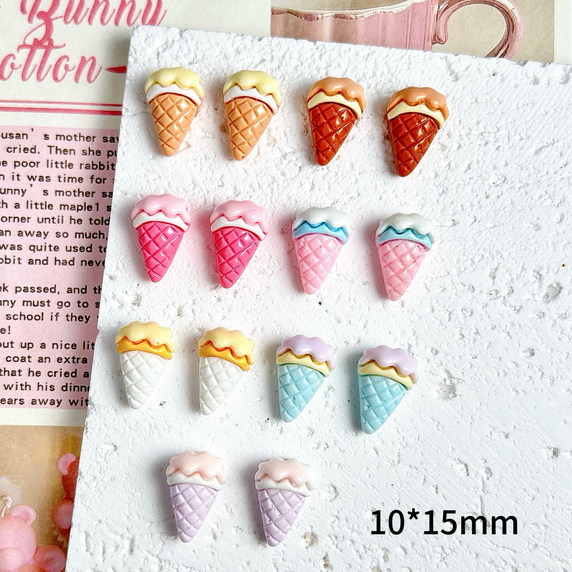 Small glossy cream nail decoration, children's phone case, hair accessory, DIY 1