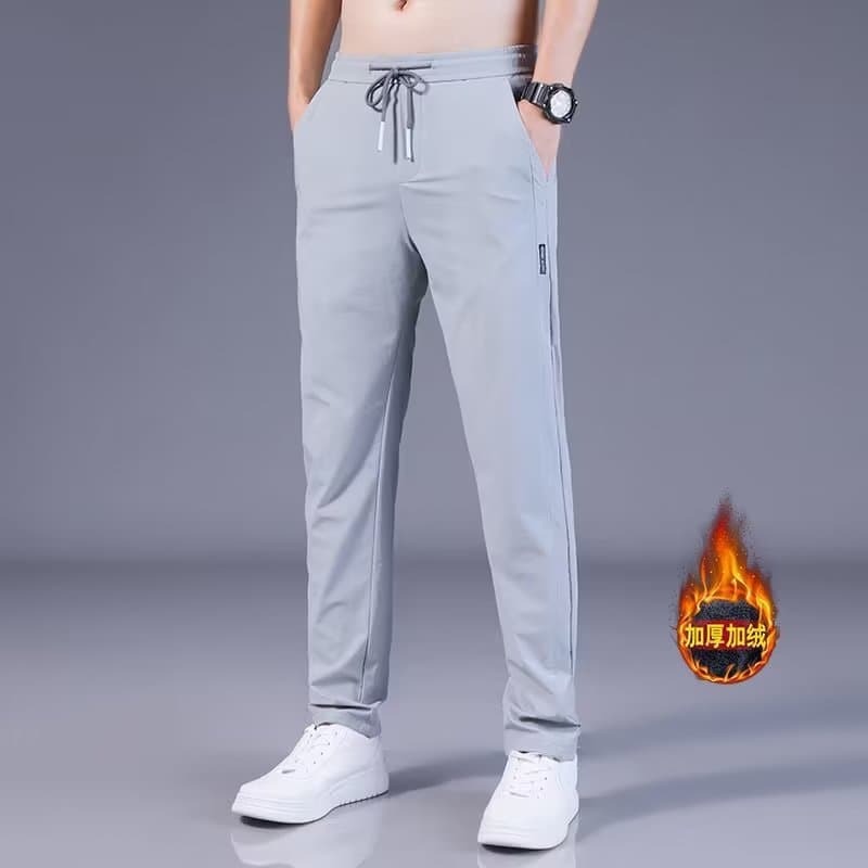 Wear-resistant fleece keep warm trousers for work for leisure 1