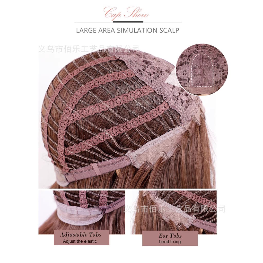 (Cross-border trading), golden wig, curly bangs 3