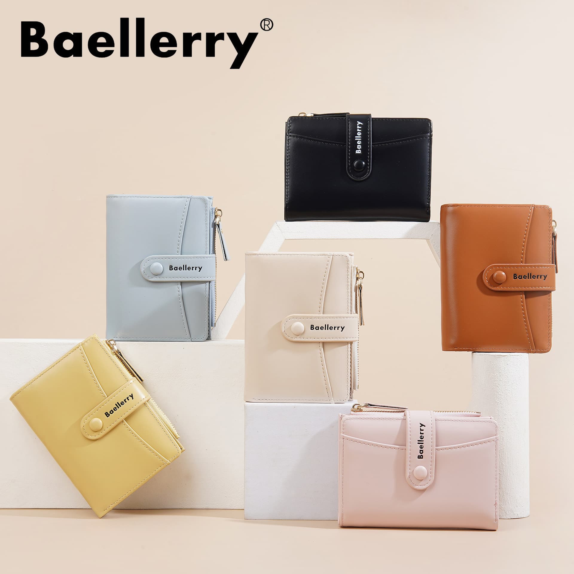 Wallet, short polyurethane card holder, shoulder bag, high-end 4