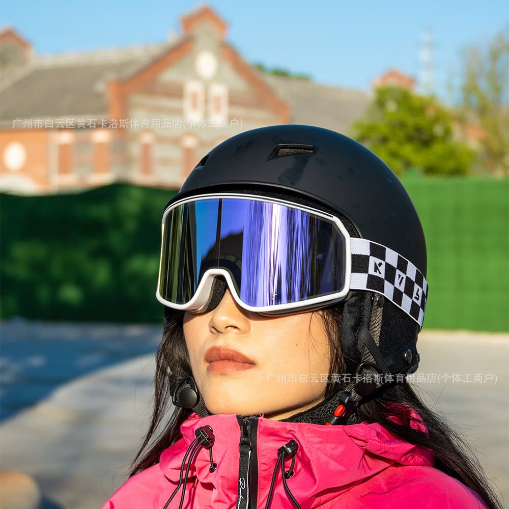 KAROS ski goggles, large field of view, cylindrical double-layer anti-fog goggles, single board and double board ski glasses, myopia wearable 4