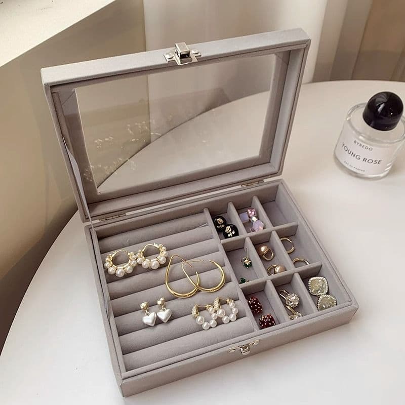 Sophisticated high-end storage box, earrings, accessory, ring, watch, handheld bracelet, storage system, jewelry, treasure chest 2