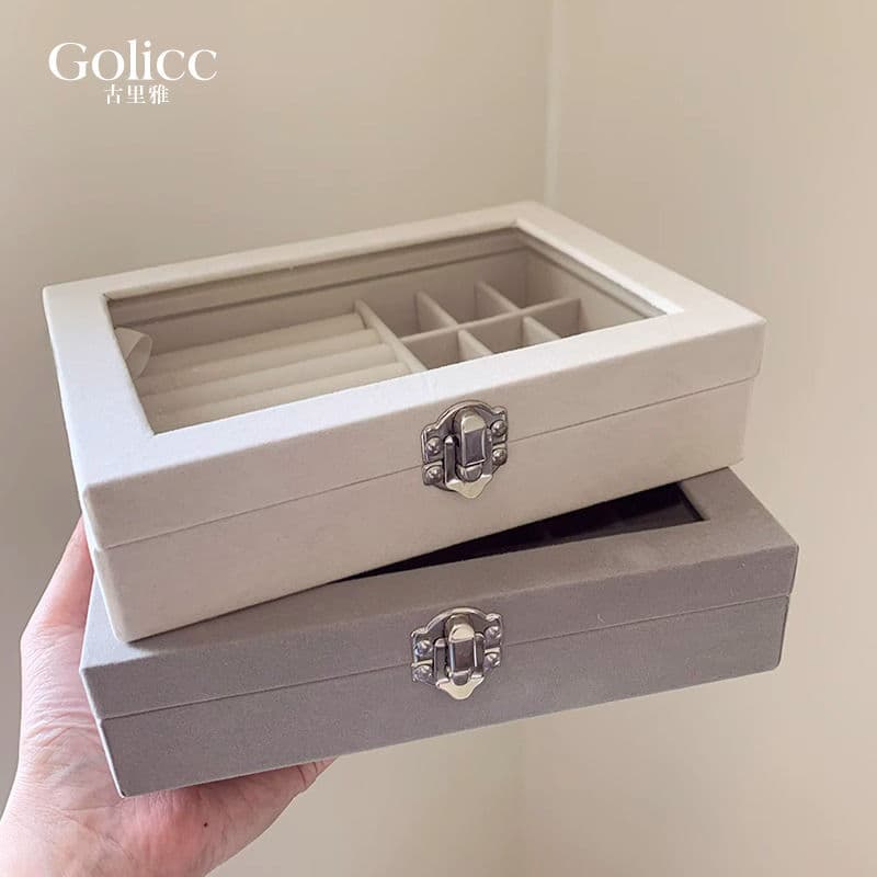 Sophisticated high-end storage box, earrings, accessory, ring, watch, handheld bracelet, storage system, jewelry, treasure chest 1