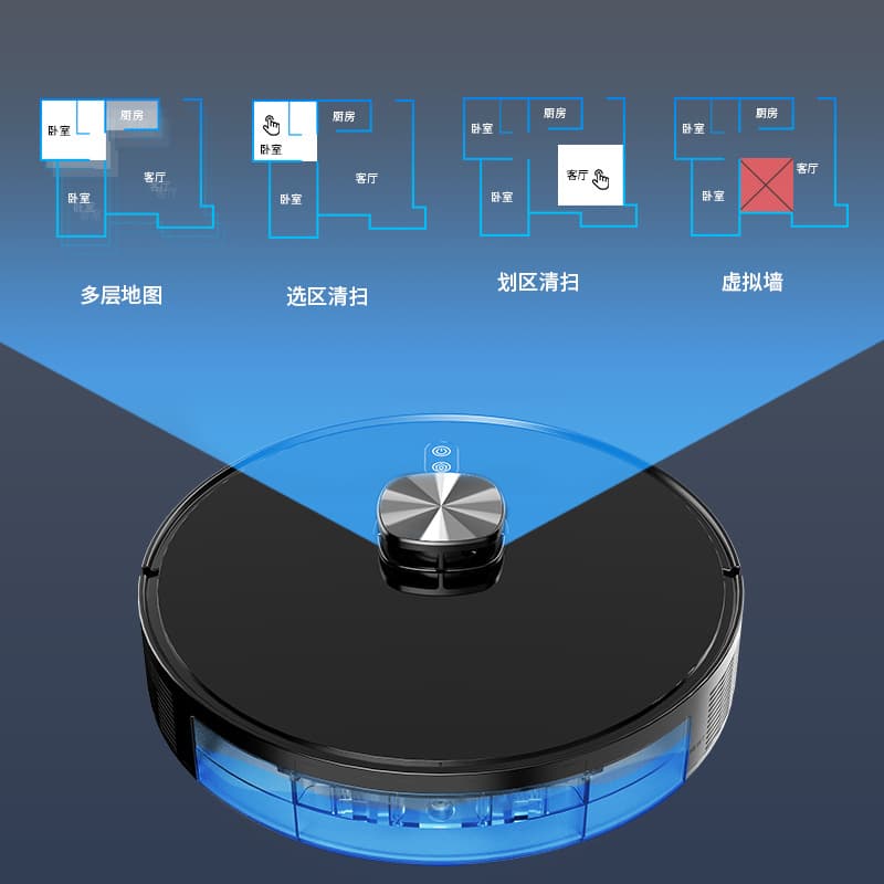 Robot with laser, smart vacuum cleaner, three-in-one, electric control 3
