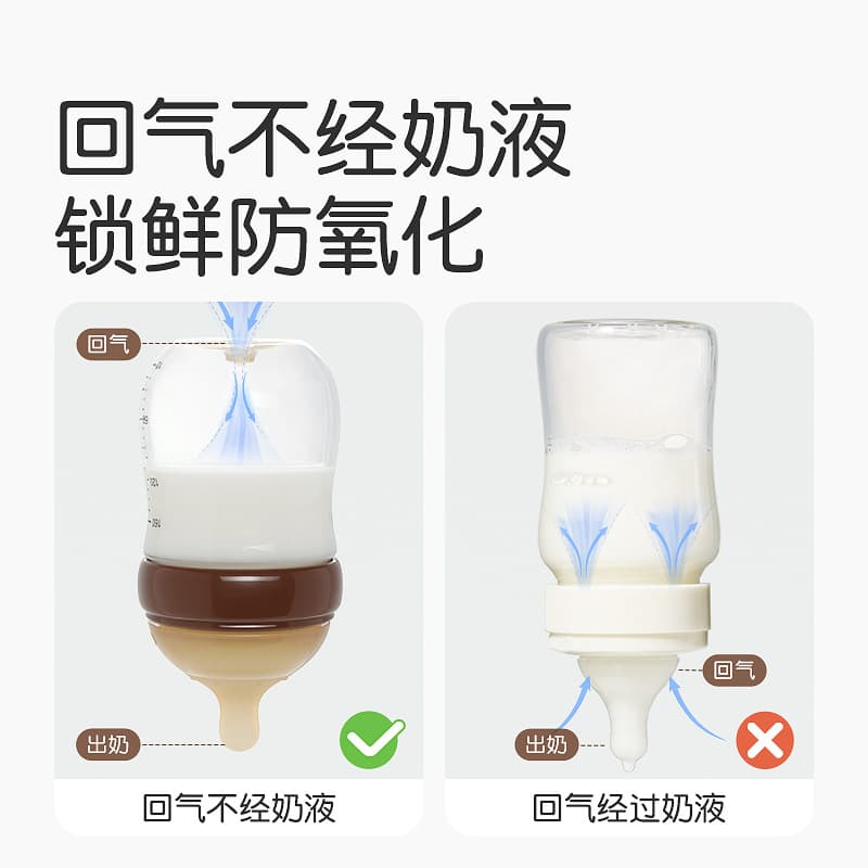 Glass children's anti-colic feeding bottle for new born, 0-36 month 3