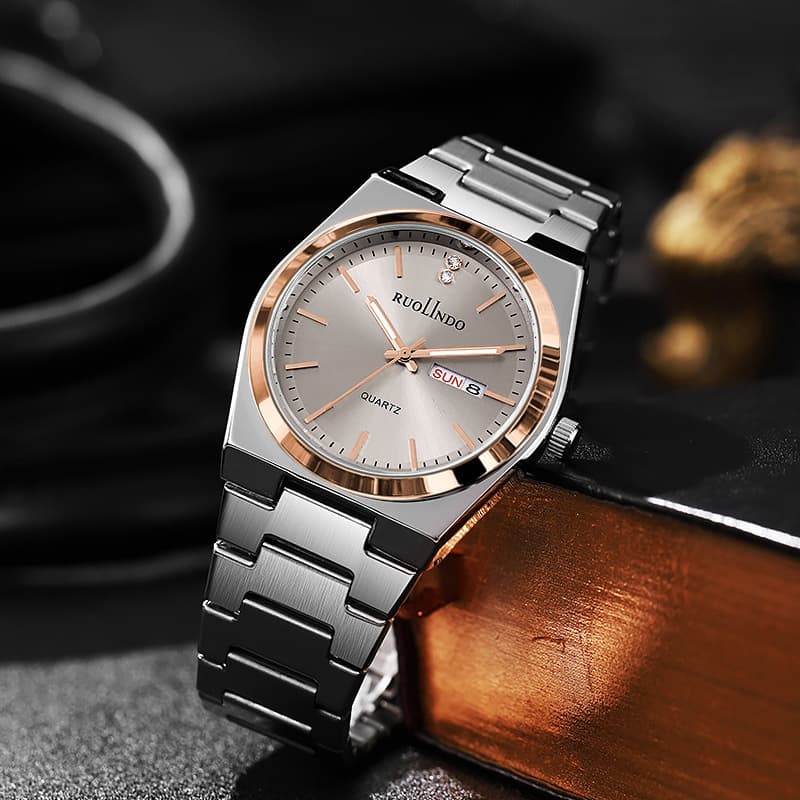 Quartz calendar, men's watch, swiss watch stainless steel, high-quality style 2