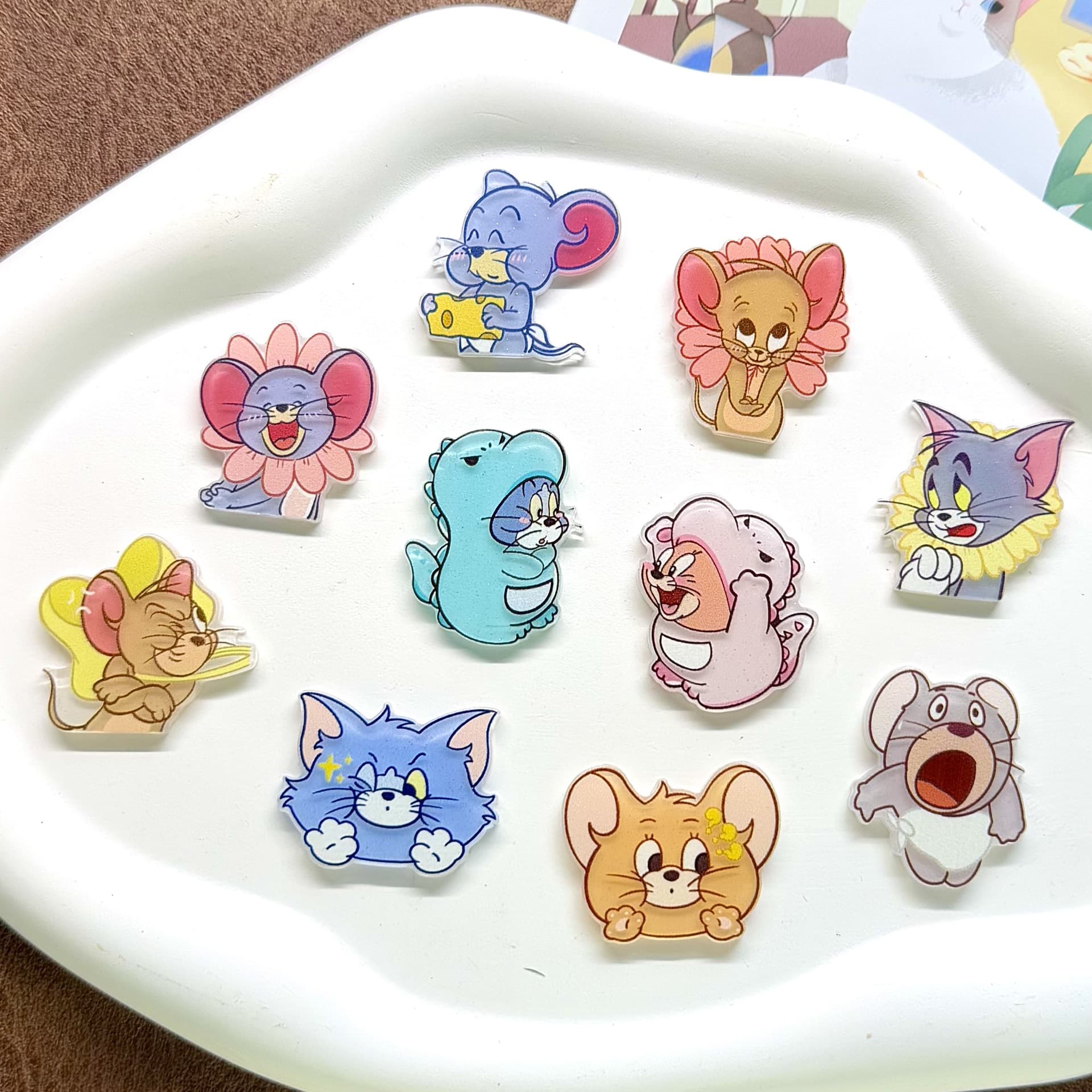 Acrylic cartoon hairgrip, brooch, decorations, phone case, accessory, accessories, DIY 1