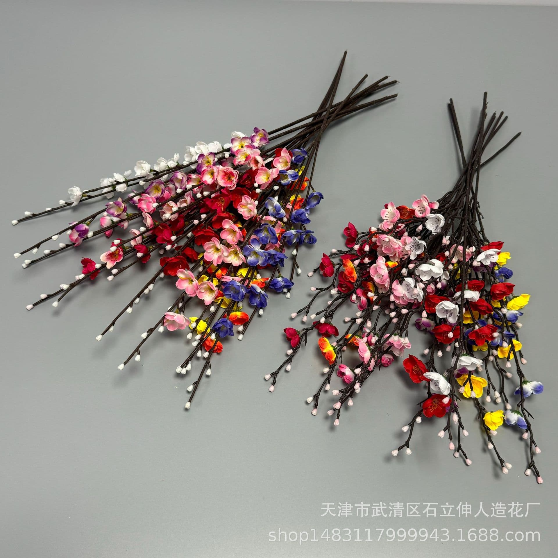 Simulation Flower Single Single Plum Blossom Chinese La Mei Wedding Home Decoration Bonsai Decoration Small Packing Barrel Flower Architecture Wholesale 1