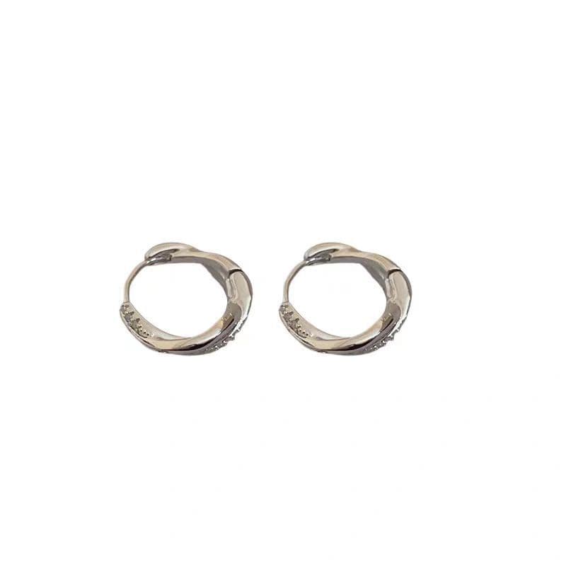Fashionable universal earrings with zircon, micro incrustation, high-quality style, light luxury style 5