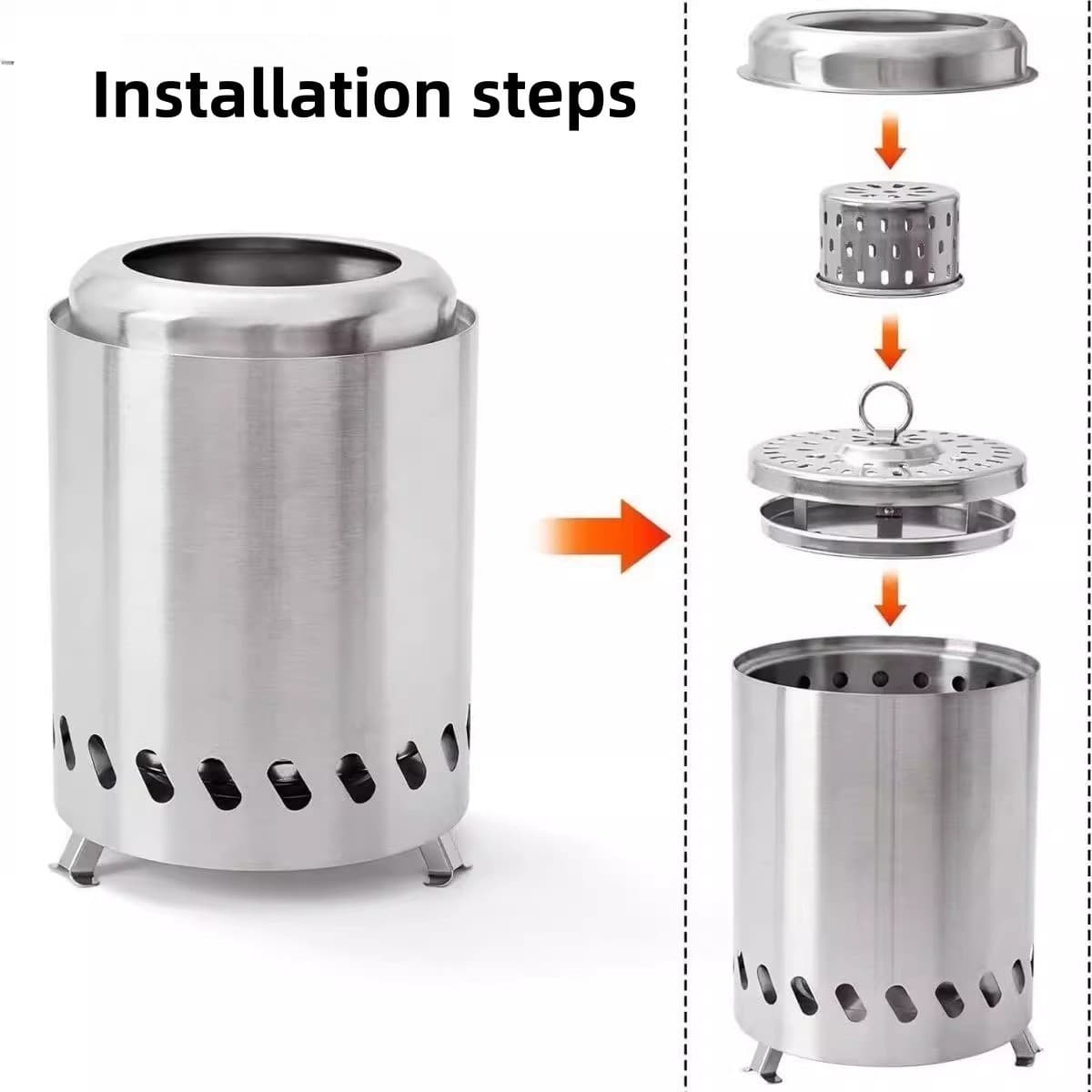 Cross-border outdoor wood fire stove split-boiling tea stove camping barbecue stove courtyard party barbecue heating bonfire stove 1