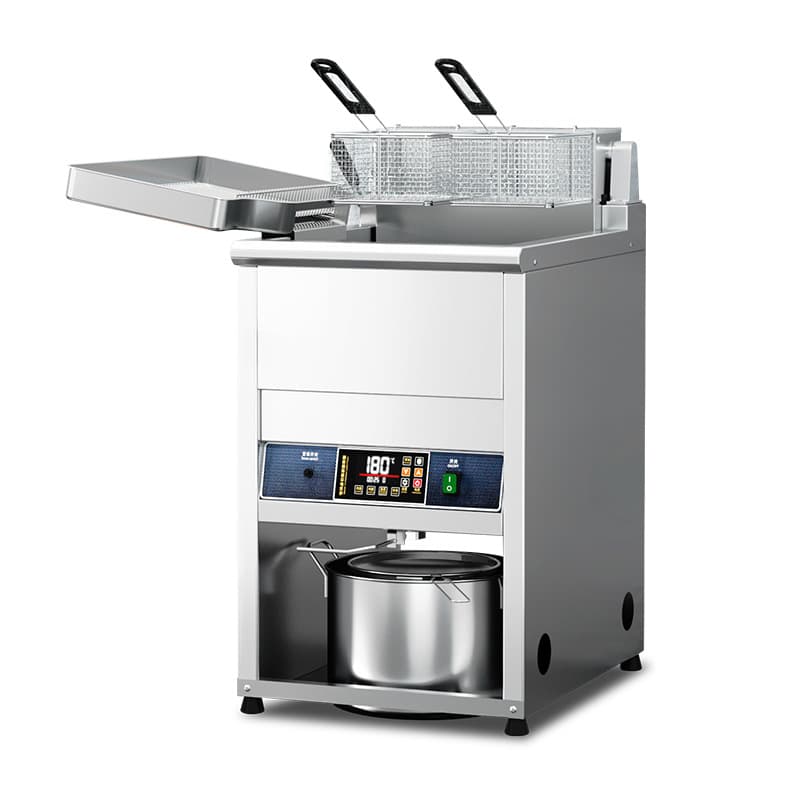Vertical electric frying furnace commercial large -capacity electric frying pot single double -cylinder multi -function fried furnace smart fried cooker wholesale 5