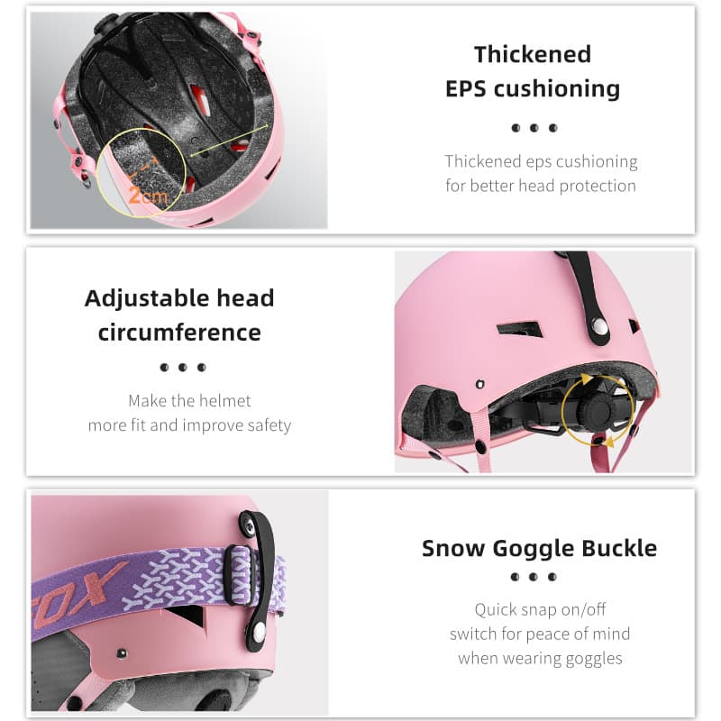 Fresh ski keep warm helmet for children and adults, windproof protective gear 4