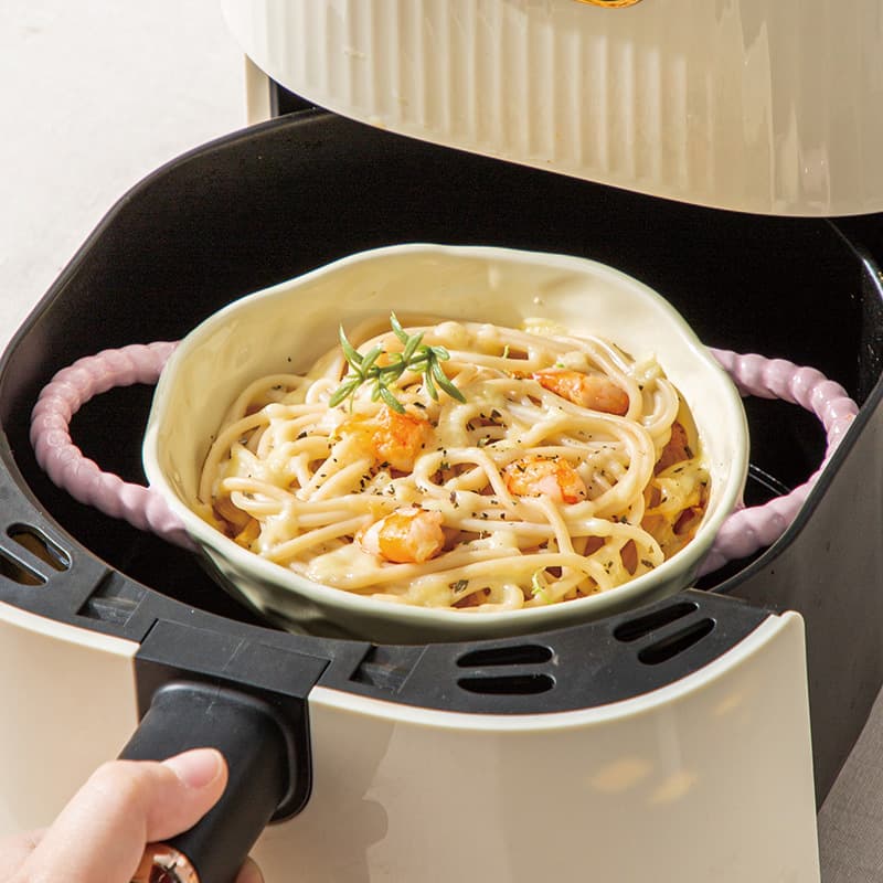 Two -ear soup bowl ceramic handle bowl baking bowl baking bowl salad fruit bowl INS soup bowl air fried pot special 2