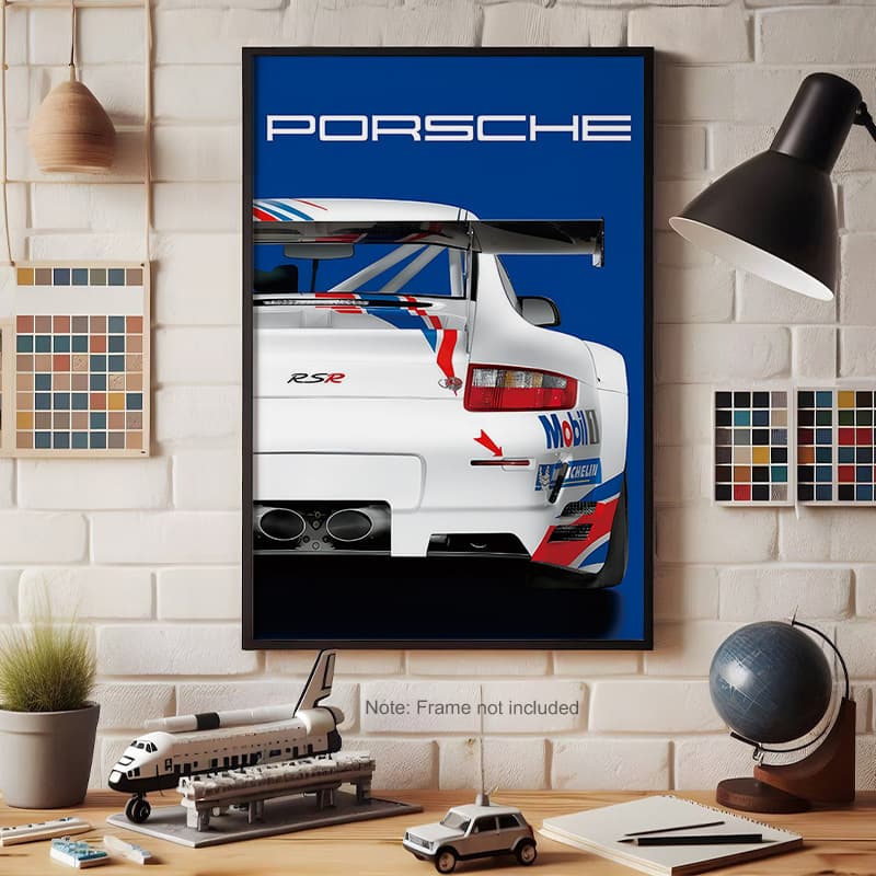 Poster, wall retro racing car for boys, new collection, American style 2