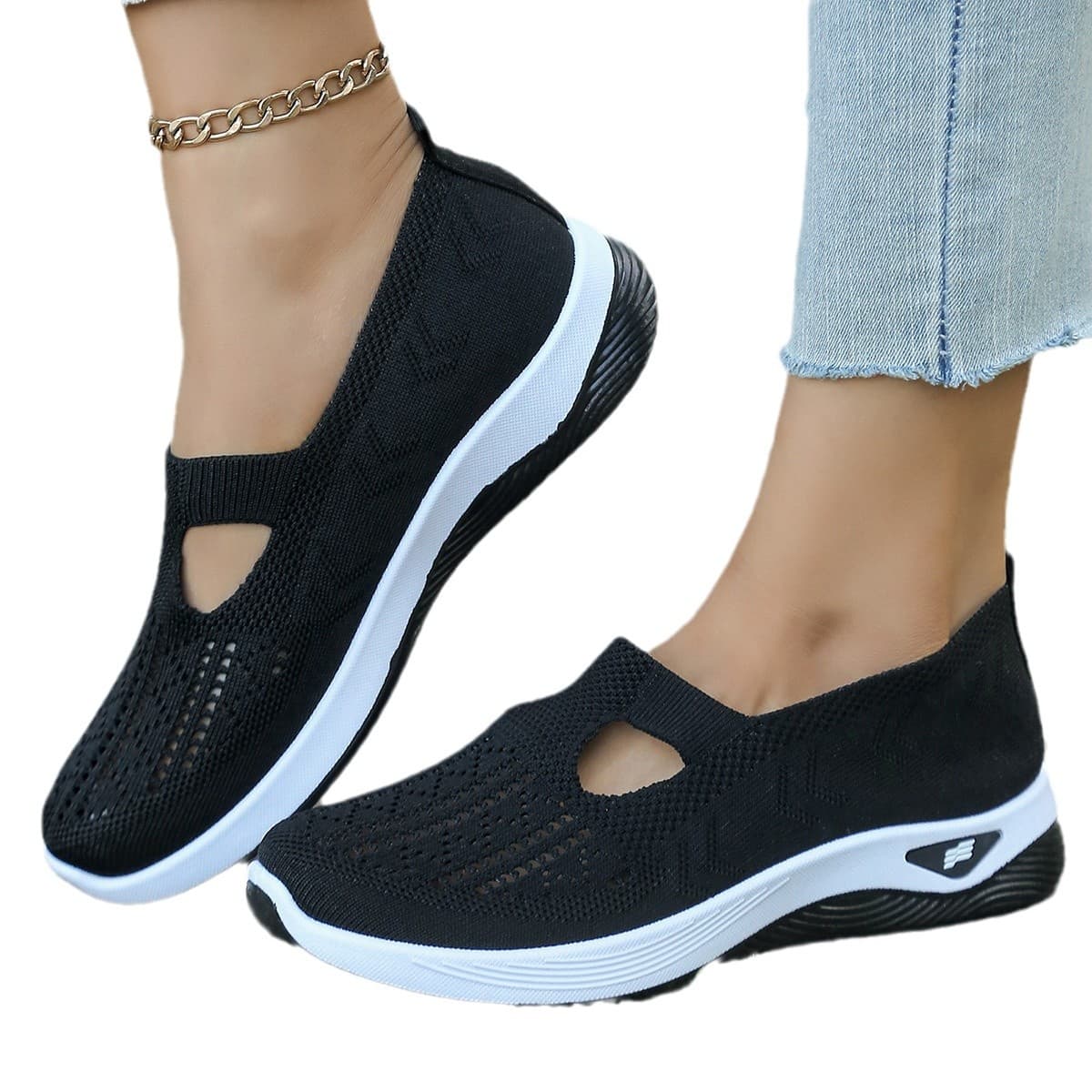 TEMU cross-border women's shoes casual shoes factory soft sole breathable fashion mother shoes sports shoes women's shipping 5