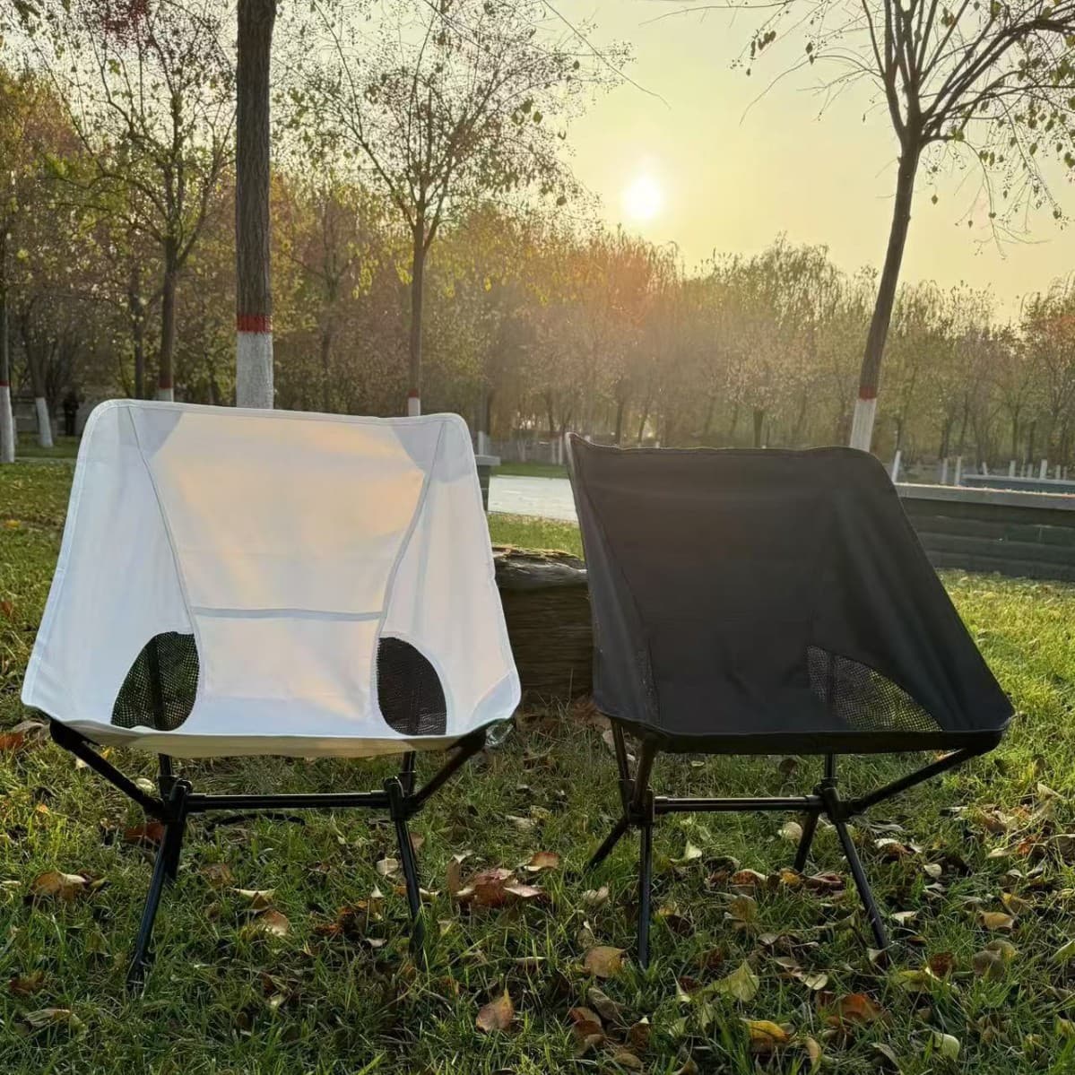 Outdoor beach fishing stool camping folding chair moon chair sports space chair travel portable cycling 1