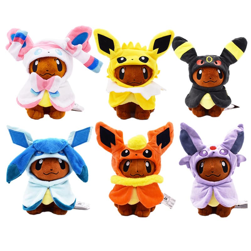 Water Ibrahimovic plush doll Reyib family doll Eeveelution transforms into Pokémon Plush Toys 5