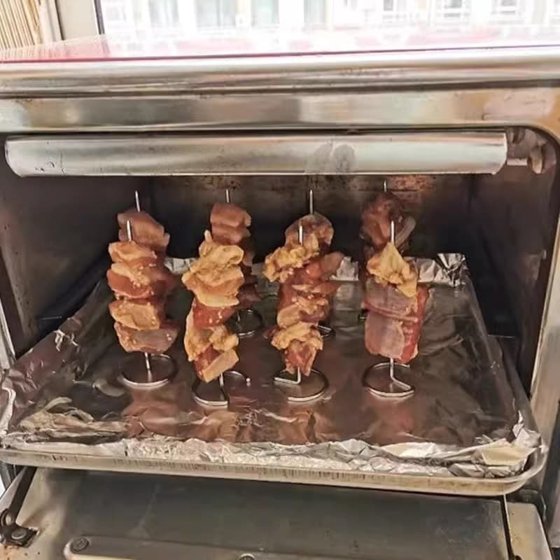 Air Fryer Oven General BBQ Grill Vertical Skewers Tags 201 Food Grade Stainless Steel Grill Needle Barbecue Tags 4