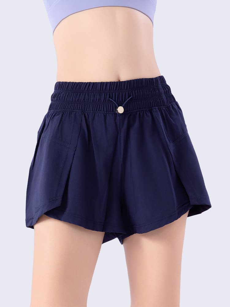Sports set, shorts, quick dry trousers, protective underware for gym, rostometer, leggings, for running, loose fit, drawstring, high waist 3