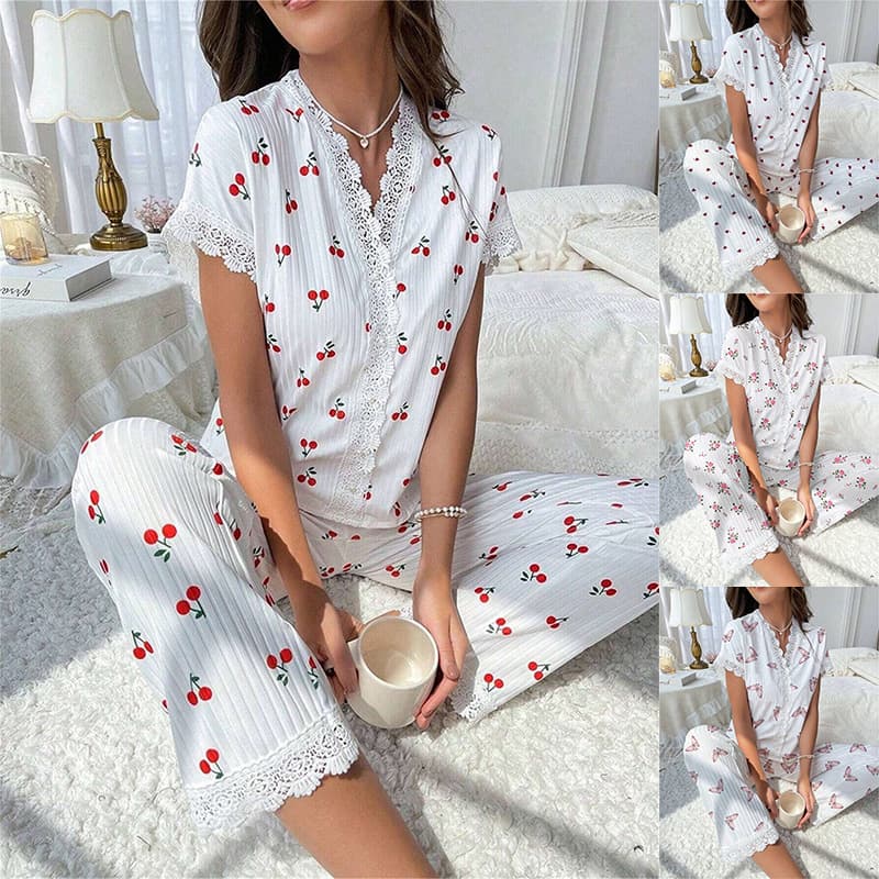 (Cross-border trading), pijama, trousers, European style, with short sleeve